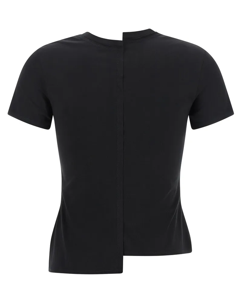 Y-3 Women's Black Cotton T-Shirt Black