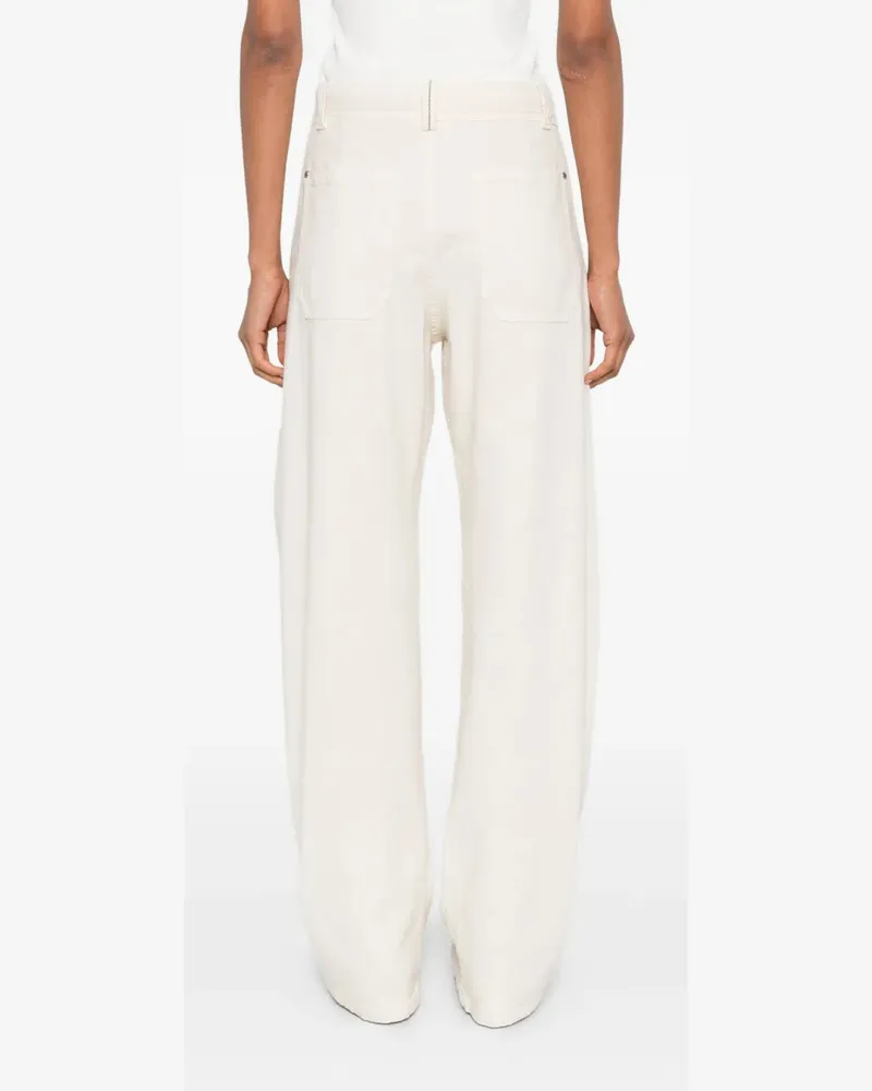 Brunello Cucinelli Women's Pleated Pocket Trousers Aw25 W Beige