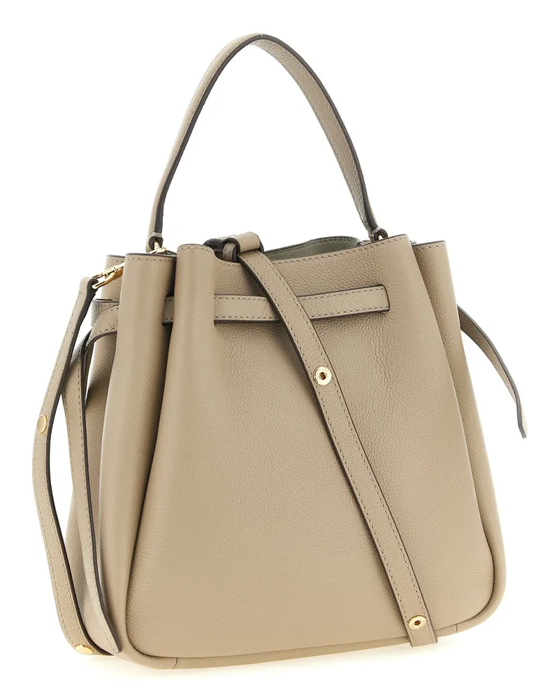 Tory Burch Romy Bucket Bag — Beige Beige