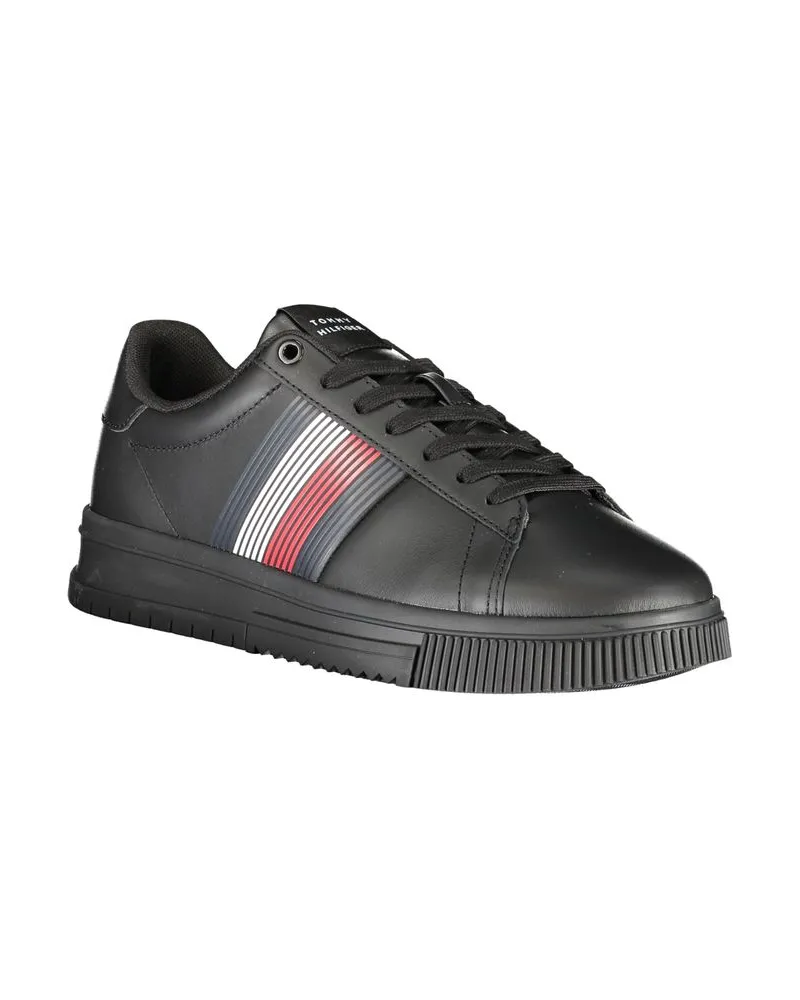 Tommy Hilfiger Striped Sneaker — Black Black