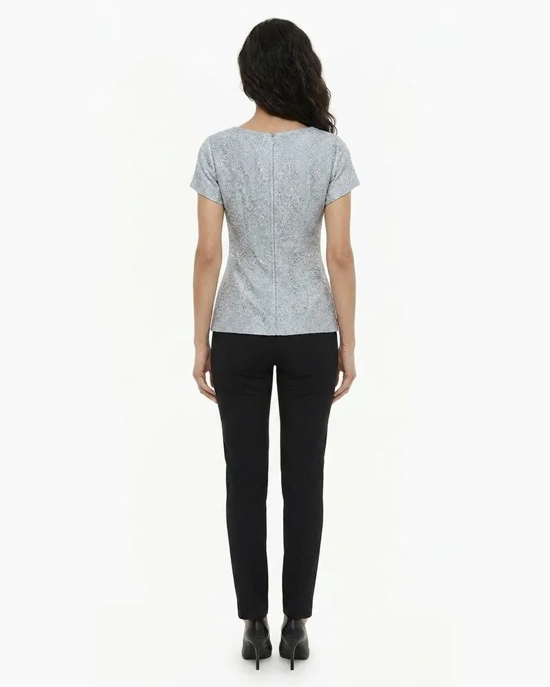 Dolce & Gabbana Women's Light Blue Polyamide Blouse Gray