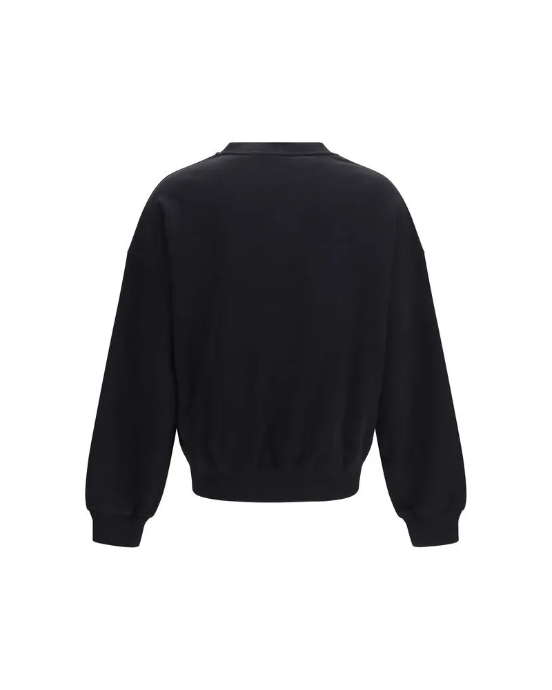 Palm Angels Logo-Printed Cotton Sweatshirt — Black Black