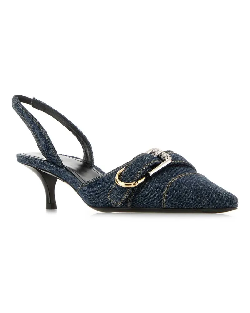 Givenchy Women's Denim Voyou Pumps Darkblue Scarpe Con Tacco Navy