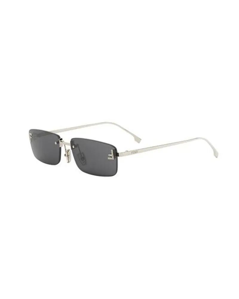 Fendi Unisex Sunglasses Metallic Metal Gray