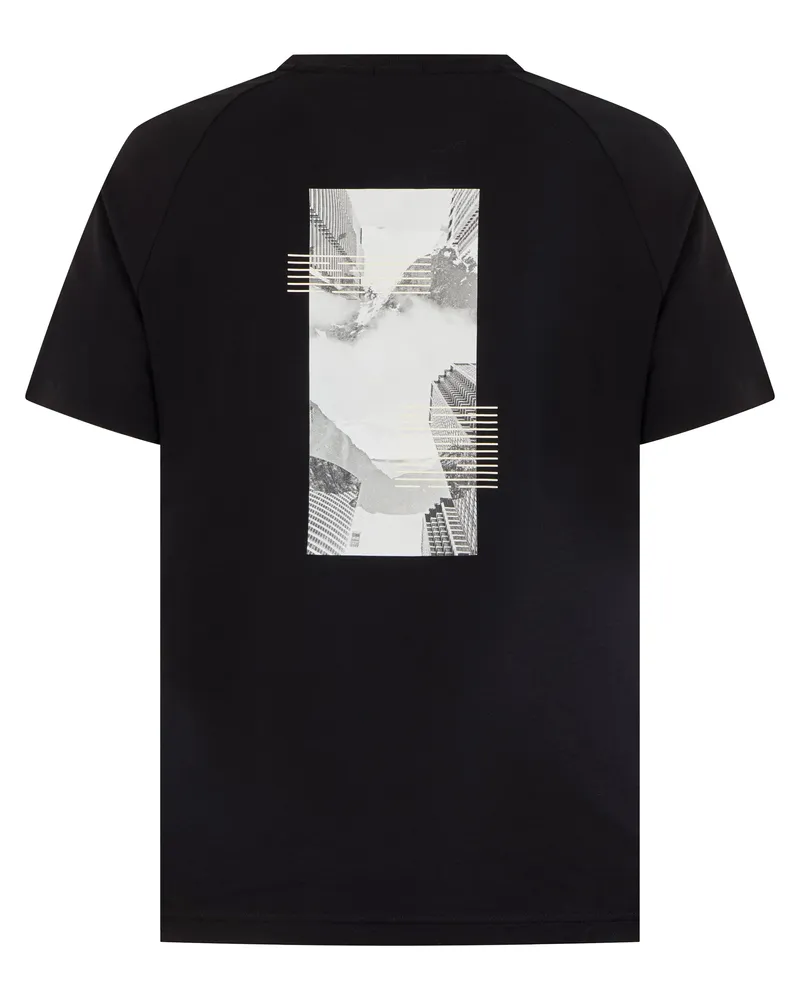 HUGO BOSS Graphic Print Cotton T-Shirt — Black Black