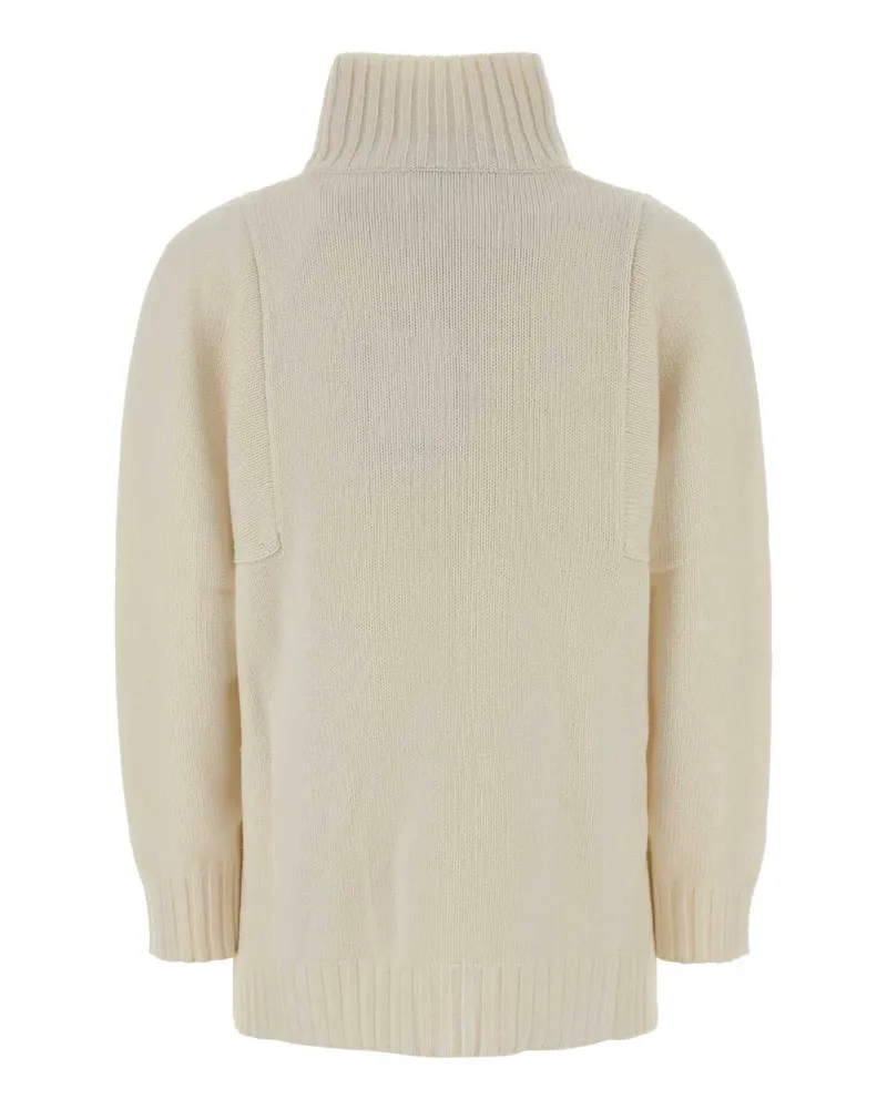 Max Mara Women White Cashmere Aceti Sweater Bianco Exterior: Maglieria White