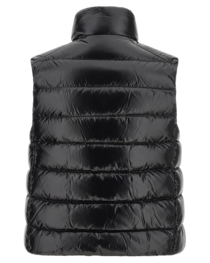 Moncler Women's Black Polyamide Sleeveless Jacket Clothing Black