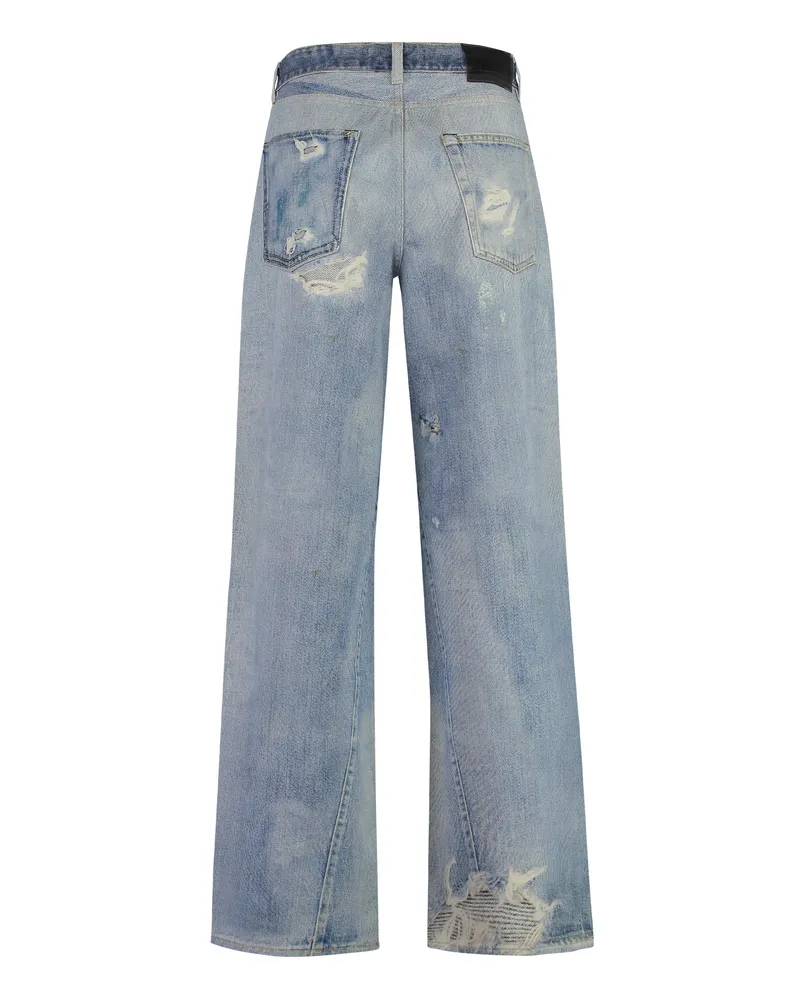 Our Legacy Women's Wide-Leg Jeans Full Cut Denim Blue Cotton Blue