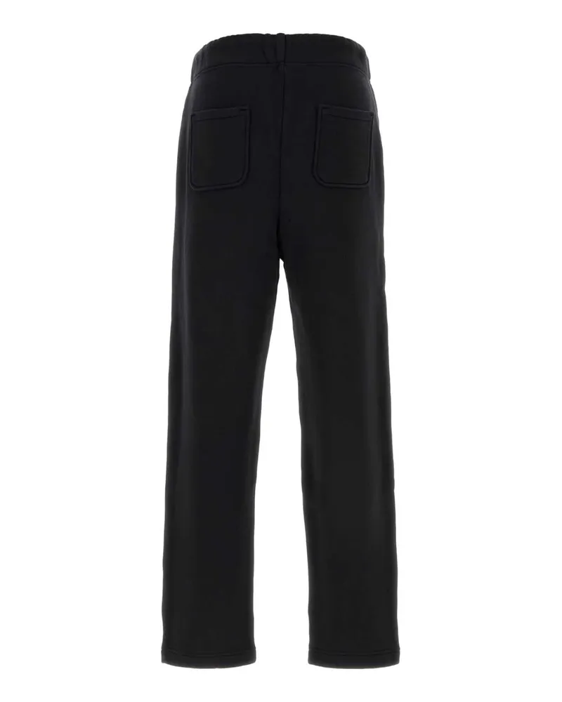 AUTRY Men Black Cotton Joggers Jerseyblack Exterior: Pantaloni Black