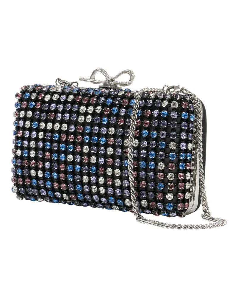 Self-Portrait Women's Clutch - Self Portrait Metal Multicolor Bags Clutches Black