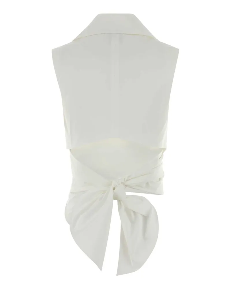 Patou Draped Blouse — White White