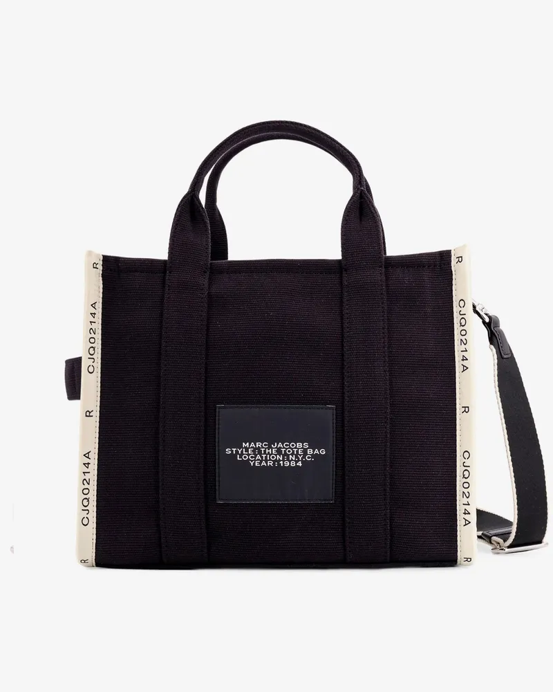 Marc Jacobs Women's Tote Bag Canvas Black Cotton Shoulder Black