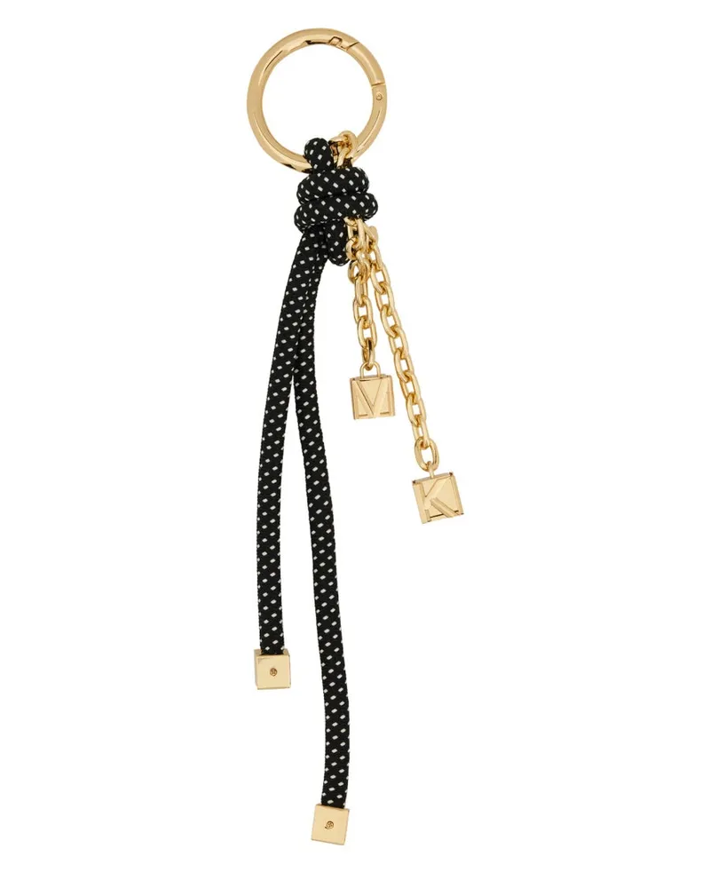 Michael Kors Logo-Embellished Polyester Key Case — Black Black