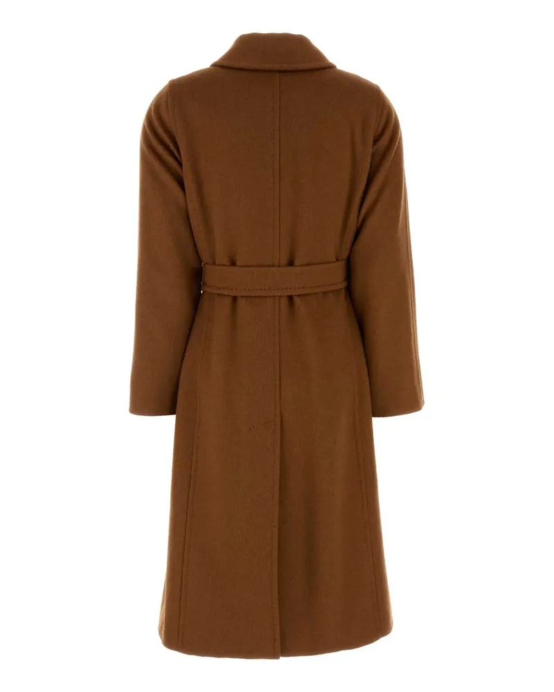 Max Mara Belted Camel Coat — Brown Brown