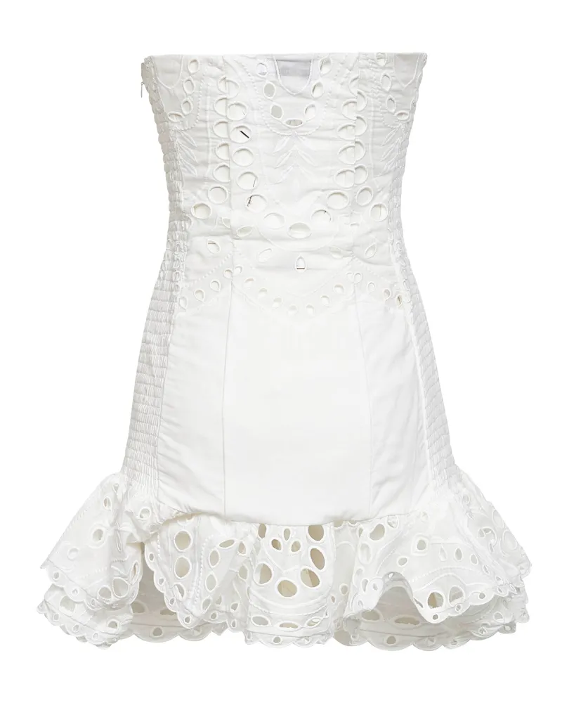 Charo Ruiz Women's Mini Bustier Dress Salty White Cotton White