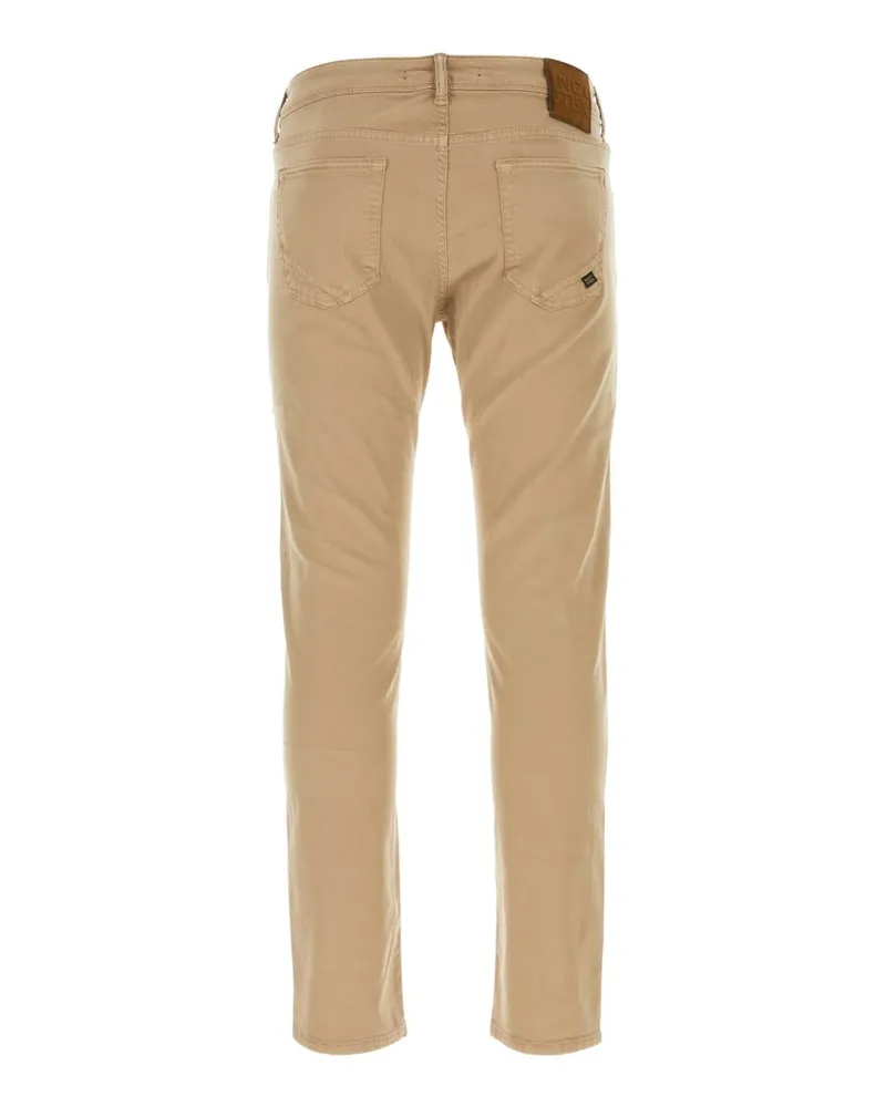 Incotex Men's Beige Stretch Cotton Pant Coloniale Exterior: Elastan Pantaloni Trousers Beige