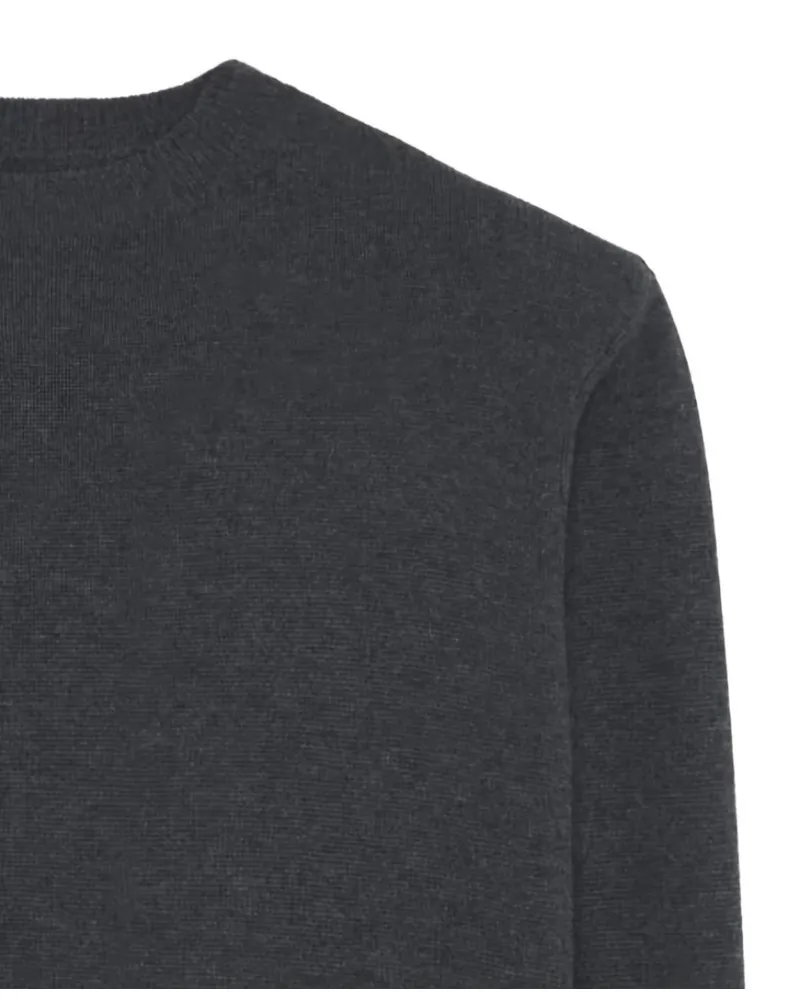 032c Wool Crew-Neck Sweater — Dark Grey Charcoal