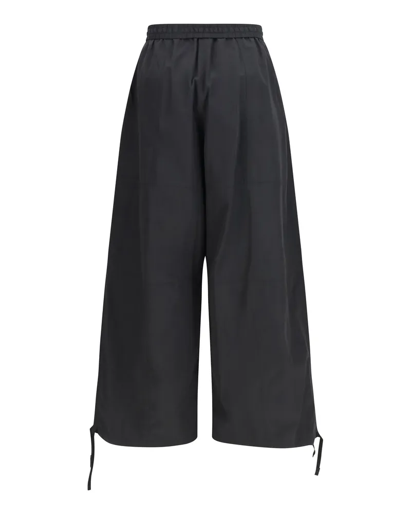 Kenzo Women's Drawstring Cargo Pants Black Polyester; Cotton Trousers Black