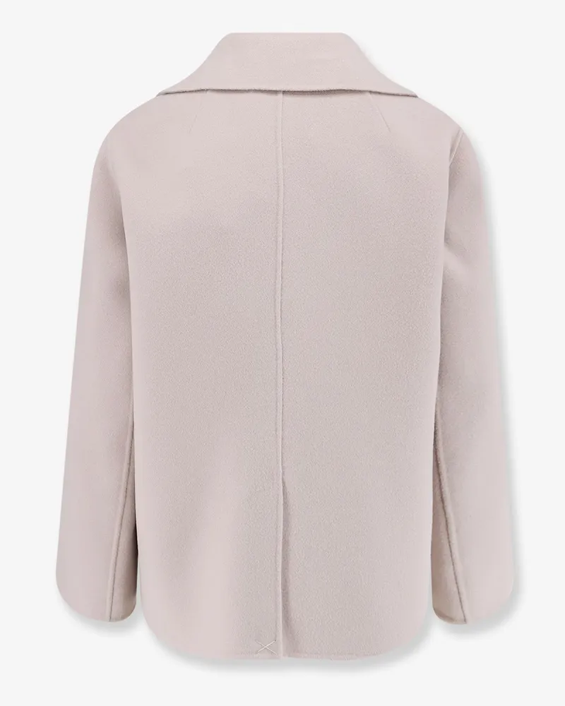 Max Mara Women's Peacoat Smmmargot Pink Virgin Wool Pure Coat Pink