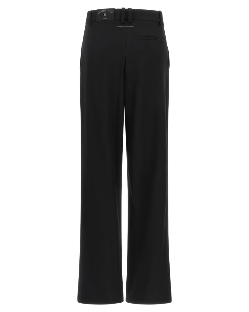Maison Margiela Women's Black Polyester Casual Pants Black