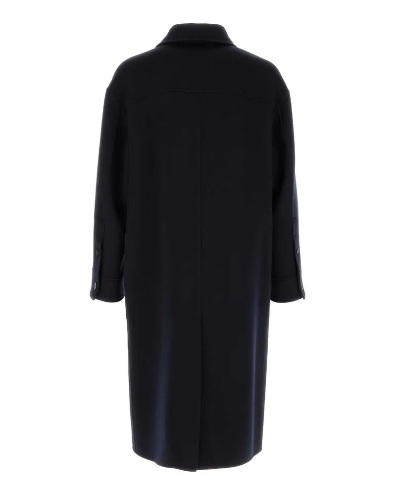 Loewe H526y01wdo Navygrey Exterior: Wool Cashmere Cappotti Coat Navy