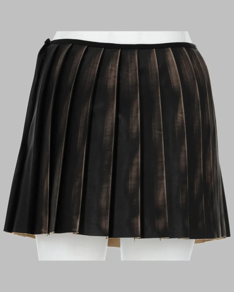 Diesel Pleated with Distressed Effect Skirt — Brown Brown