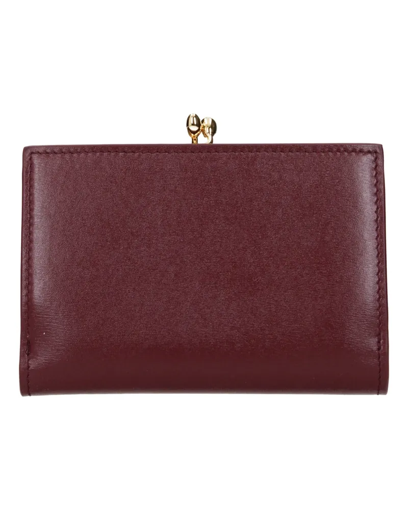 Jil Sander Women's Red Leather Wallet Burgundy