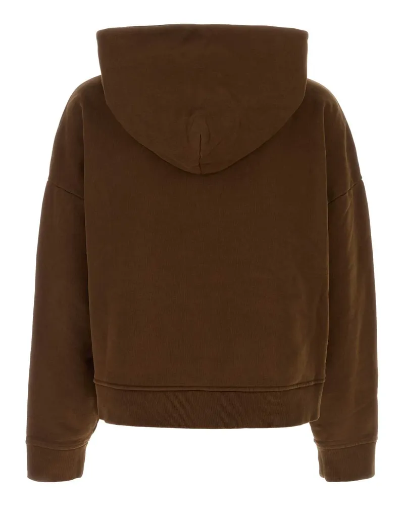 Entire Studios Men's Chocolate Cotton Oversize Sweatshirt Brunette Exterior: Felpe Brown