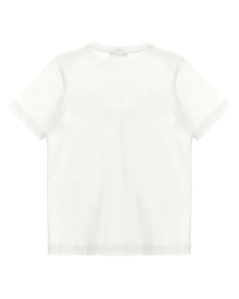 Stone Island Compass Logo Patch T-Shirt — White White