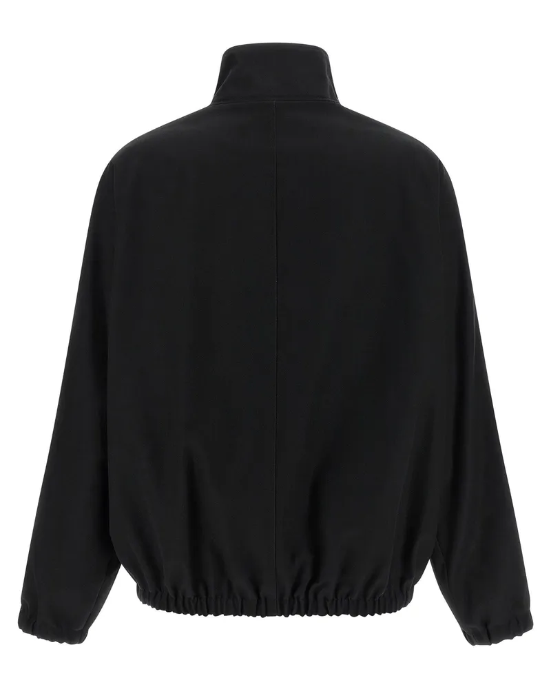 Courrèges Buckle-Collared Bomber Jacket — Black Black
