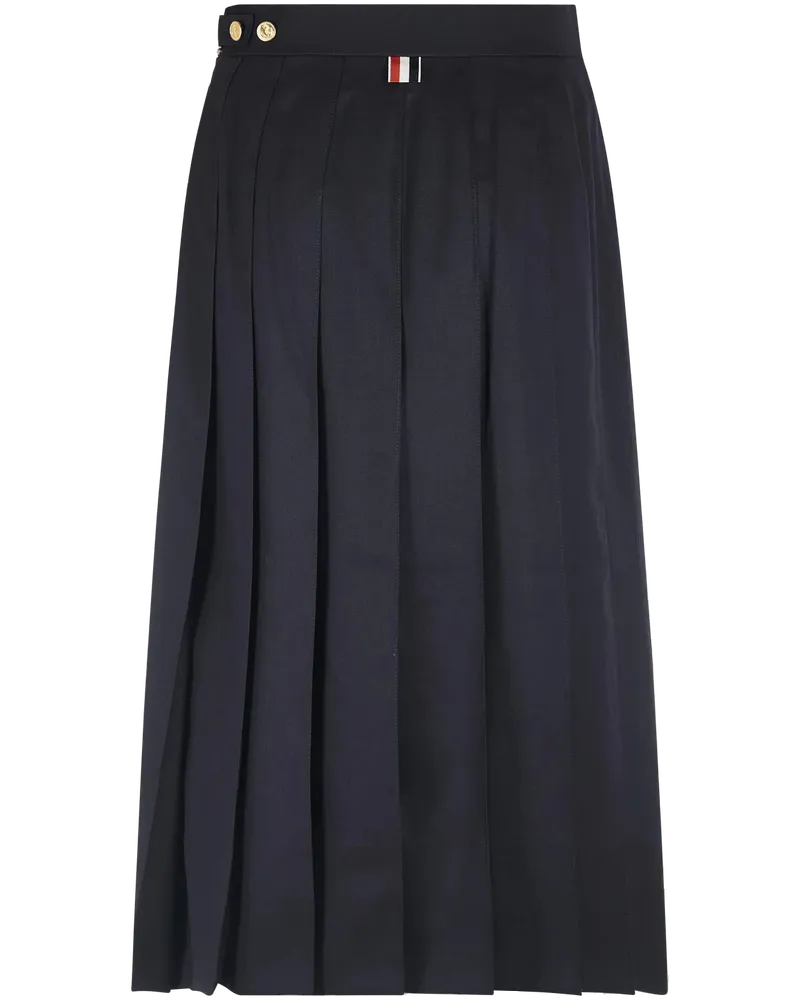 Thom Browne Women's Pleated Skirt Navy