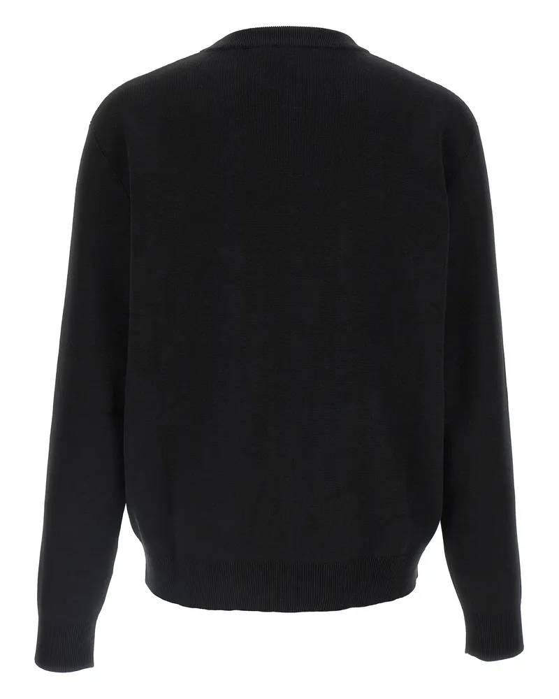 Gucci Logo-Intarsia Cotton Silk Sweater — Black Black