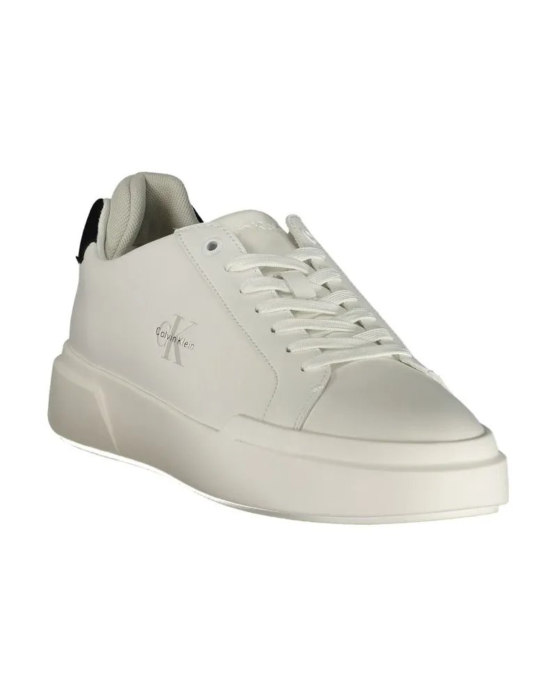 Calvin Klein Leather and Polyurethane Sneakers — White White