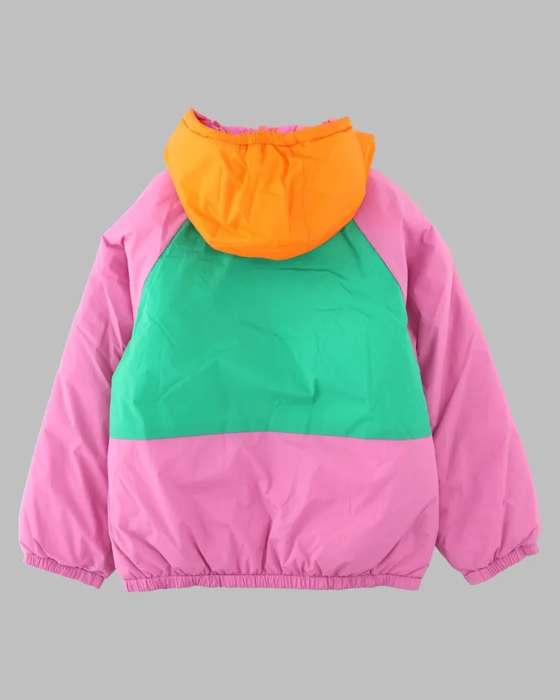 BOBO CHOSES Reversible Color-Block Polyamide Jacket — Pink Pink