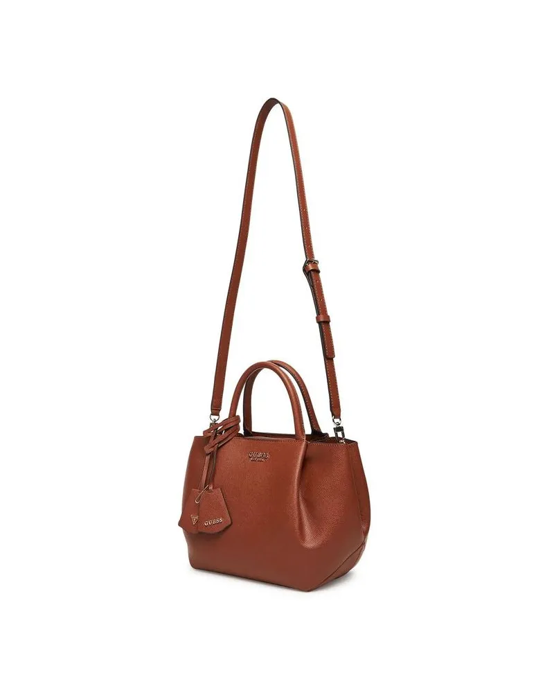 Guess Women's Satchel Cognac Polyurethane Satchel-bags Brown