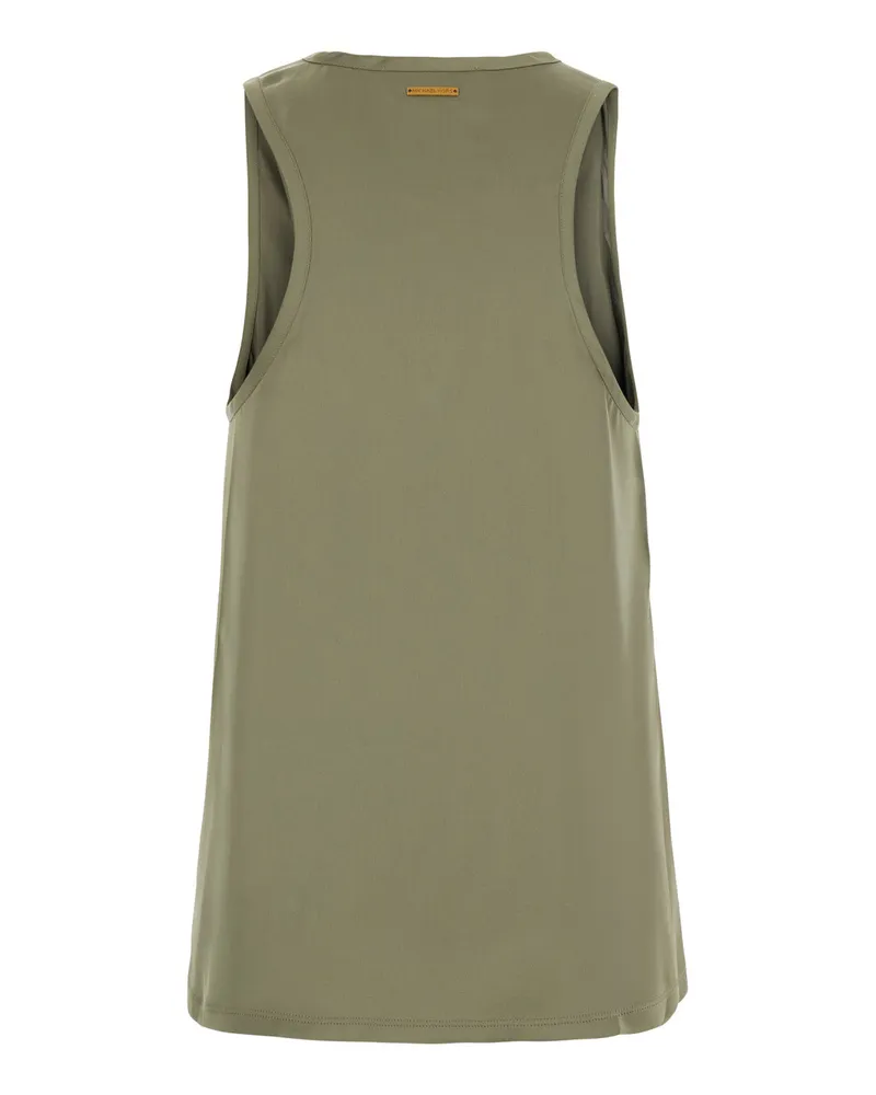 Michael Kors Women's Sleeveless Top Green Polyester Tops Green