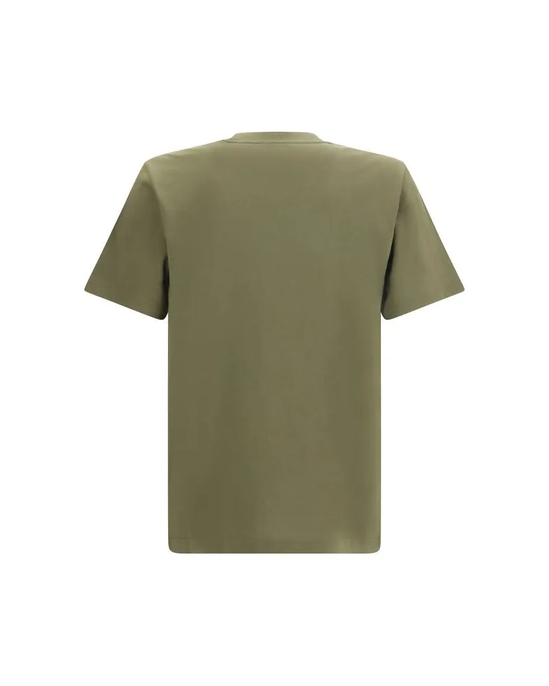 Moncler Men's Bicolor Cotton T-Shirt Green