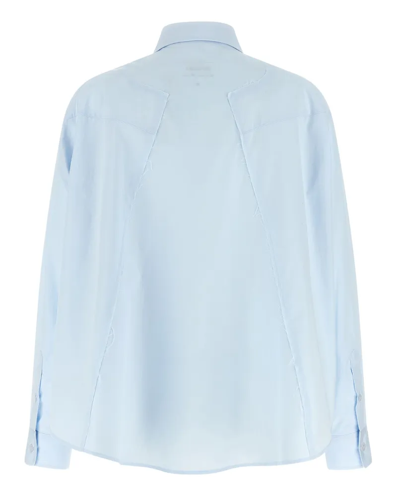 Maison Margiela Women's Blue Cotton Blouse Blue