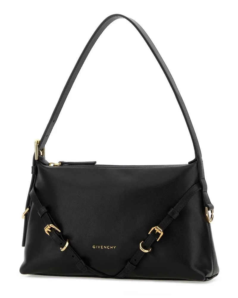 Givenchy Women's Black Leather Mini Voyou Shoulder Bag Borse A Mano Black
