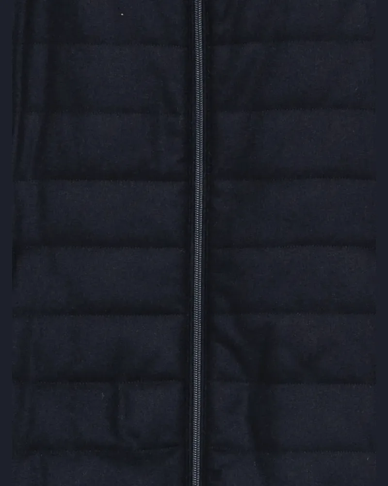Kiton Women's Quilted Vest Aw25 M Navy
