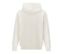 Logo-Print Cotton Hoodie — White