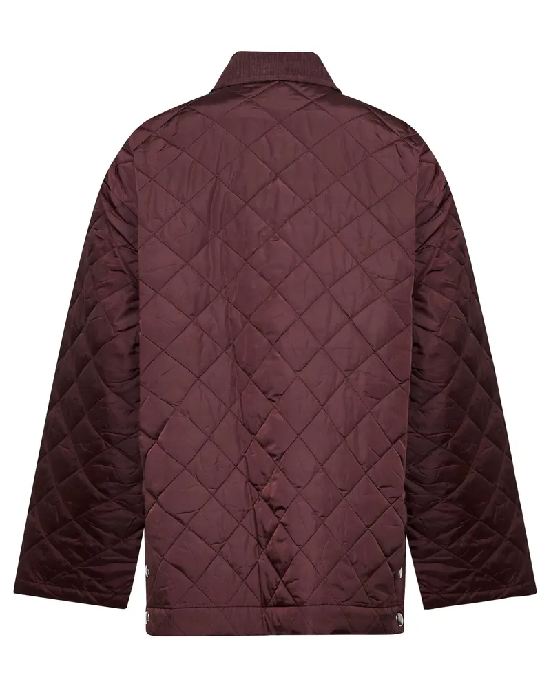 Prada Women's Garnet Re-Nylon Quilted Blouson Recycled Polyamide Bomber Jackets Garnet