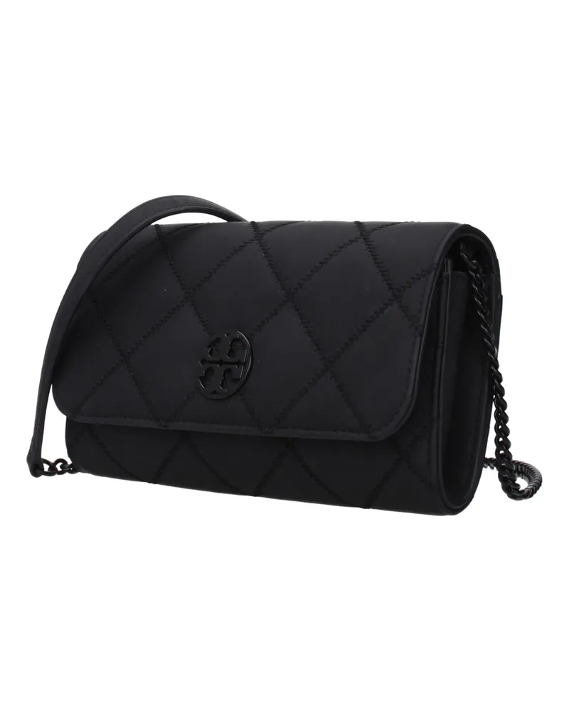 Tory Burch Leather Clutch — Black Black
