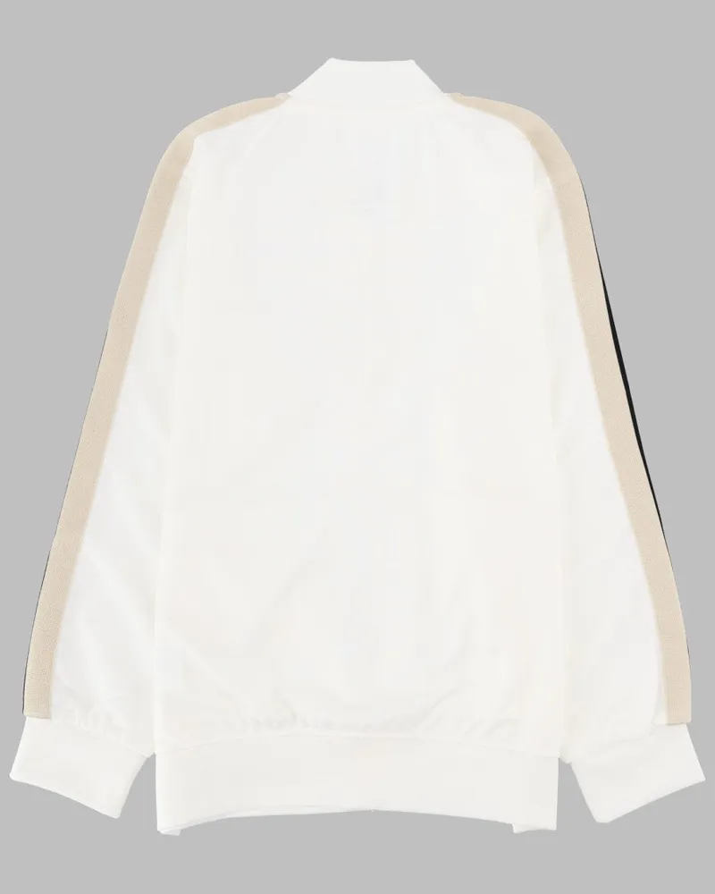 Palm Angels Full-Zip Cotton-Blend Sweatshirt — White White