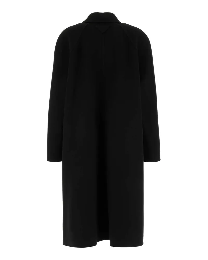 Prada Women's Black Wool Blend Coat Nero Cappotti Black