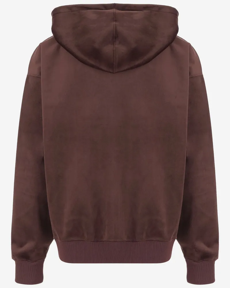 adidas Men's Hooded Zip-Up Sweatshirt Ribbed Velvet Light Burgundy Recycled Polyester Sweatshirts Sweater Burgundy