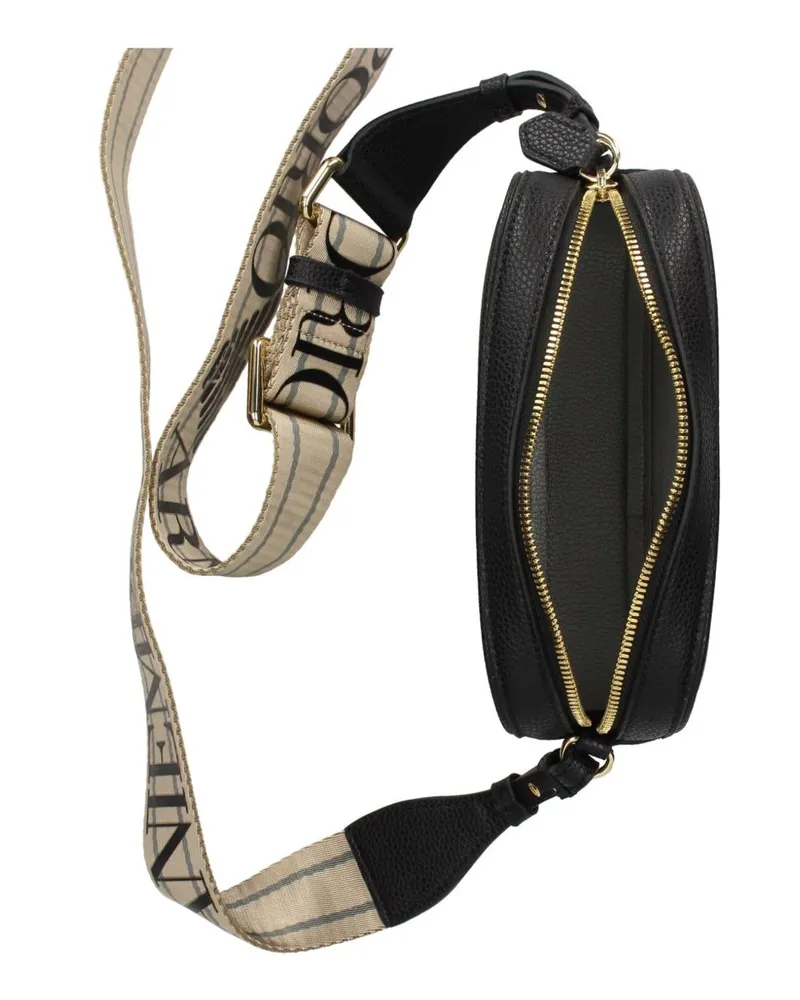 Emporio Armani Grained Faux Leather Crossbody Bag — Black Black