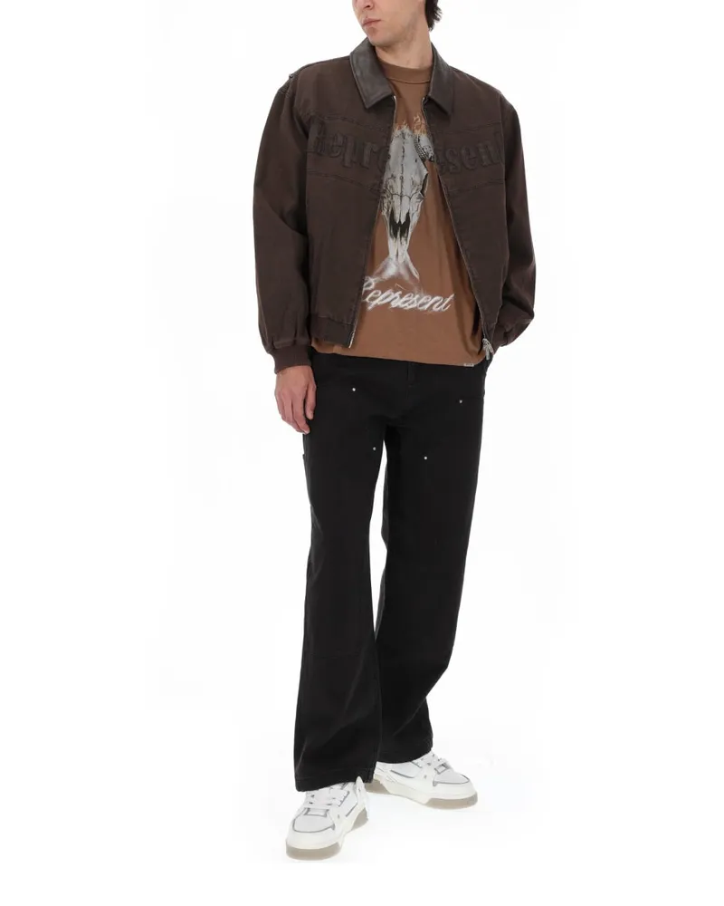 REPRESENT Trucker Jacket — Brown Brown