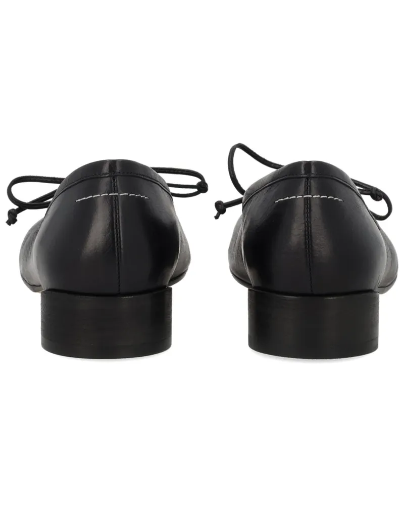 Maison Margiela Anatomical Toe Leather Flat — Black Black