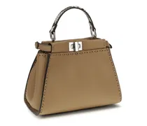 Women's Peekaboo Mini Handbag Cappucc+roccia+p Calf Leather Bos Taurus Handbags Hand Bags